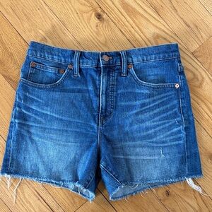 Madewell High-rise Frayed Hem Denim Shorts
